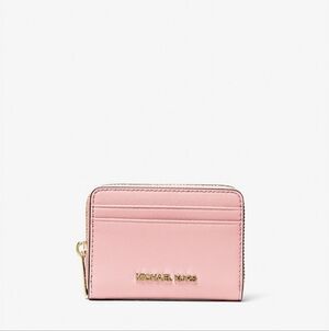 Michael Kors Jet Set Travel Medium Saffiano Leather Wallet (Powder Blush)